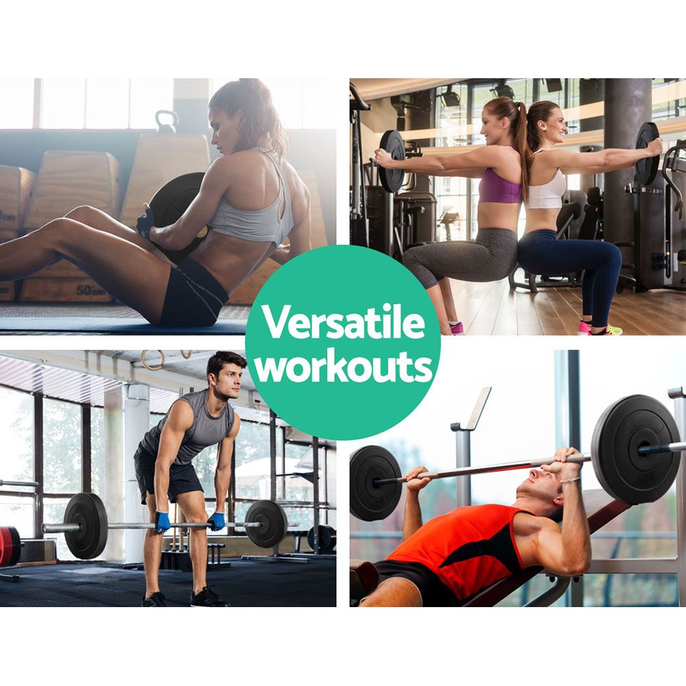 Everfit 2X 10kg Standard Weight Plates for Barbell Weight Lifting
