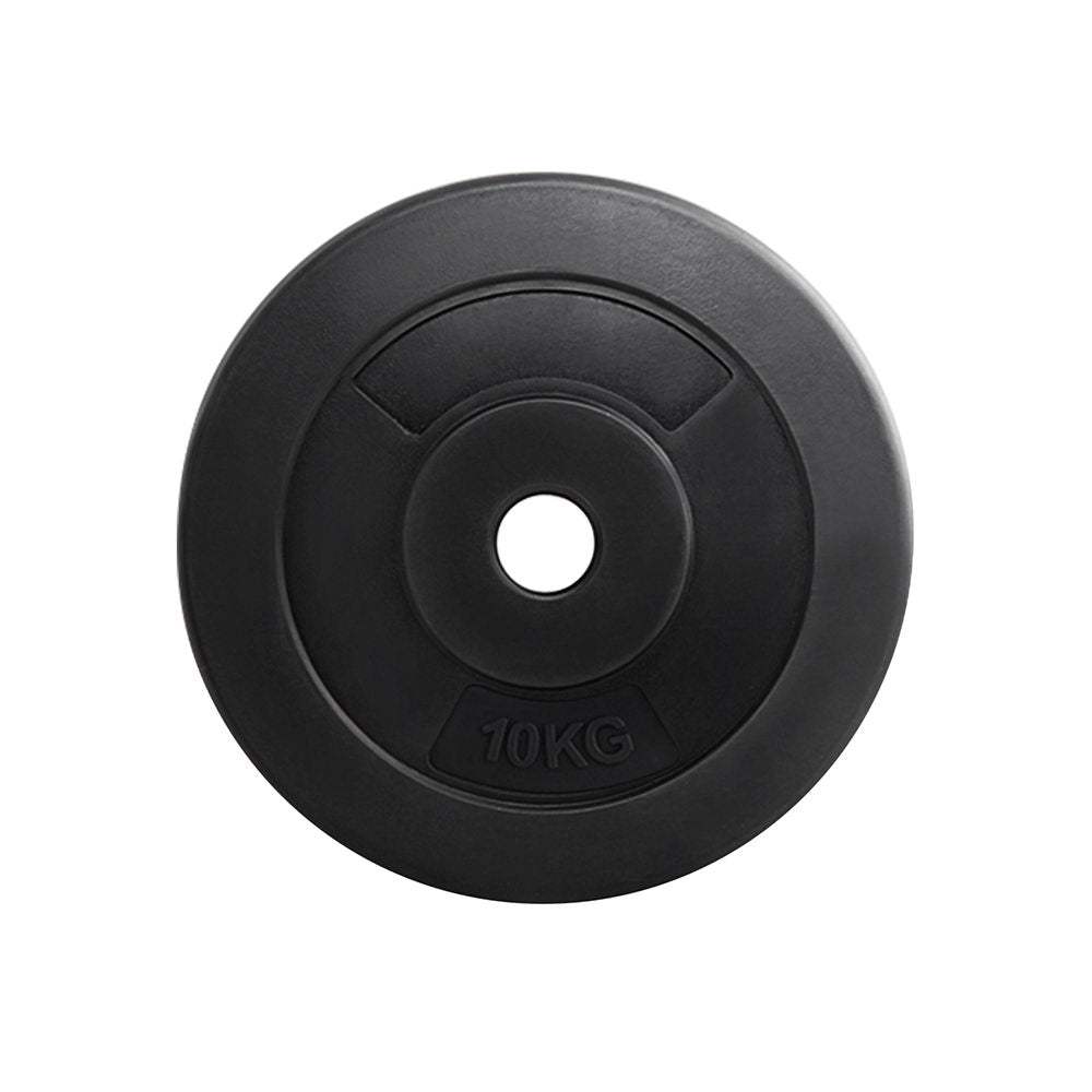 Everfit 40kg Barbell Weight Plates Home Gym Fitness Black