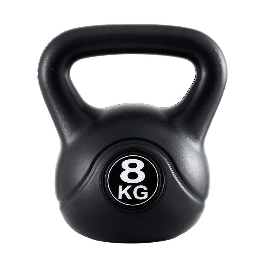 Everfit 8kg Kettlebell Black Weight Lifting Gym Home
