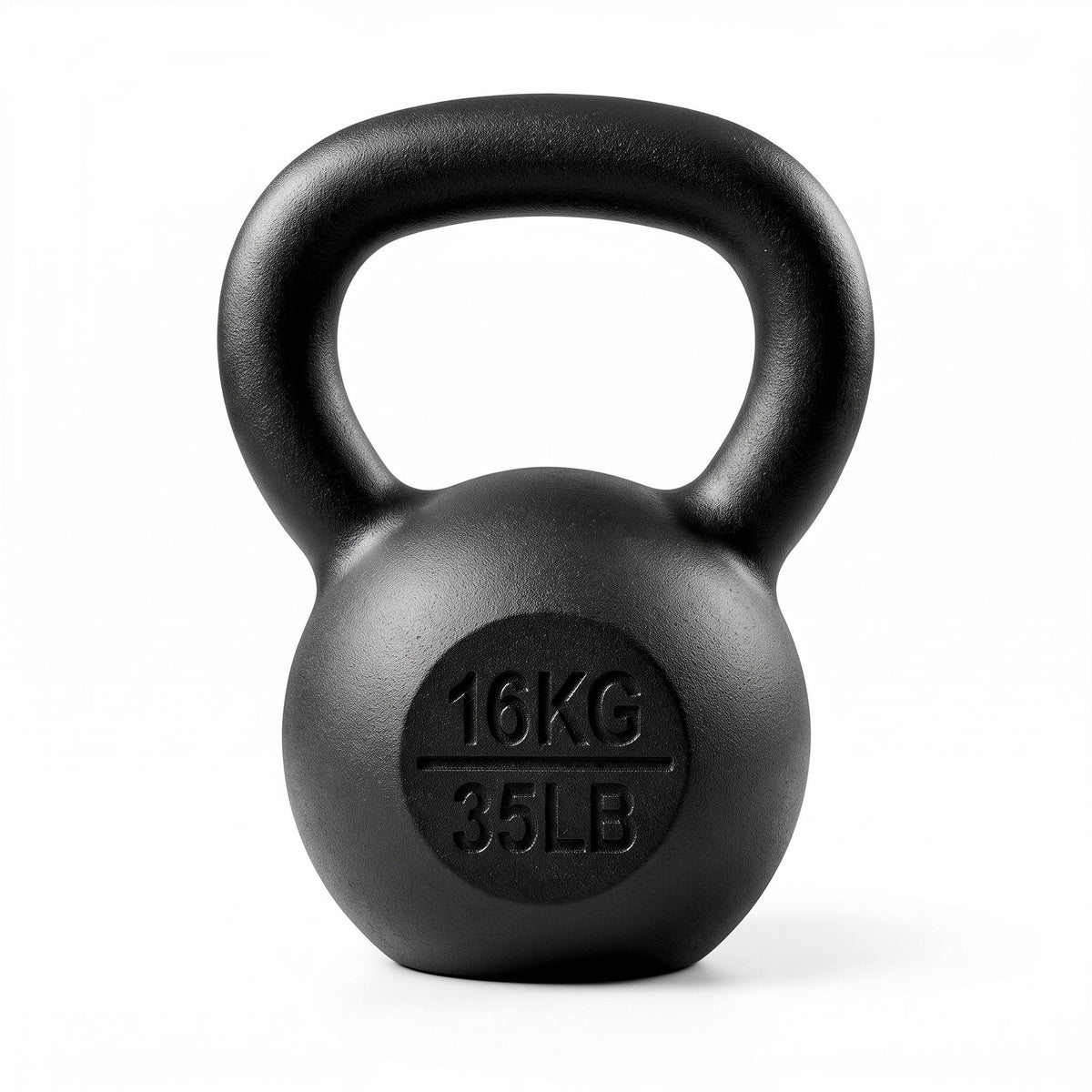 Everfit 16kg Cast Iron Kettlebell Powder Coating Flat Bottom Home Gym