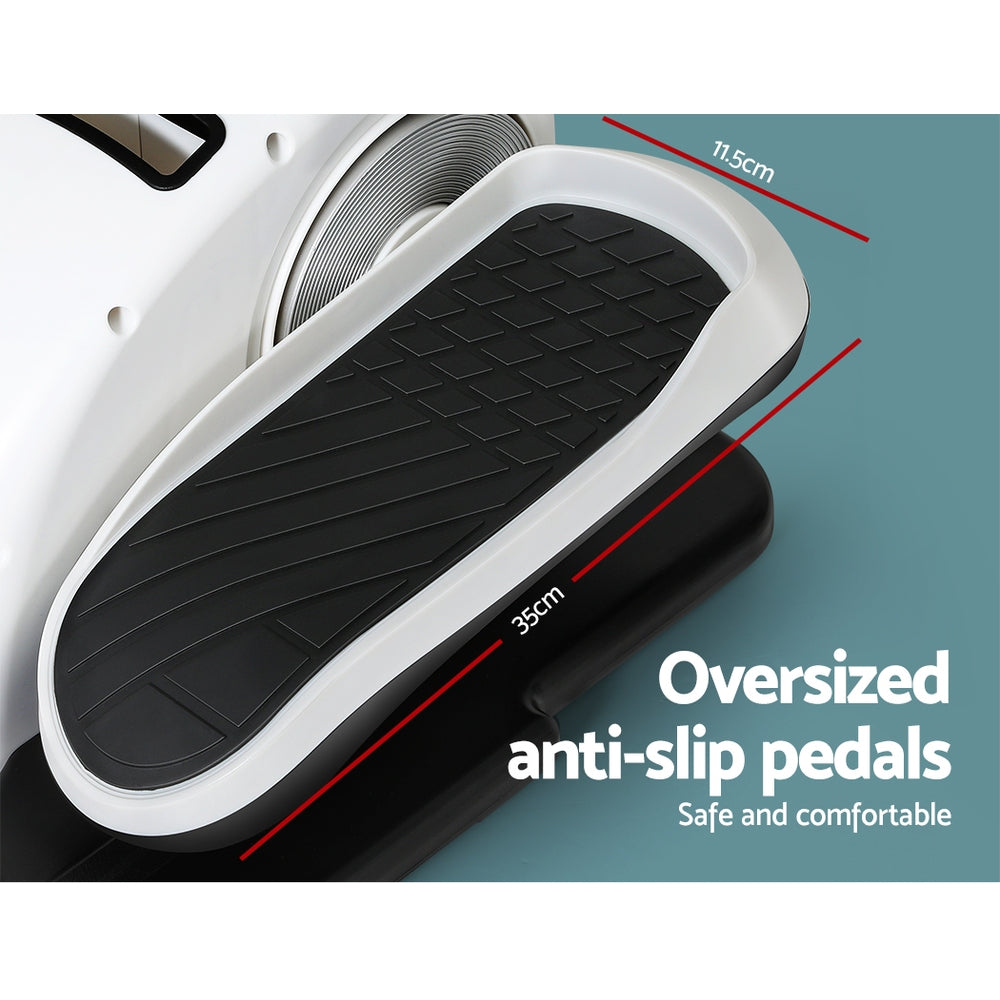 Everfit Mini Pedal Exerciser Under Desk Bike White/Black
