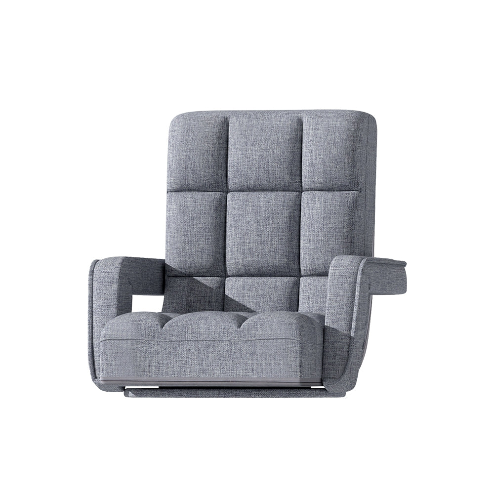 Rota Adjustable Floor Lounge Chair Swivel Grey