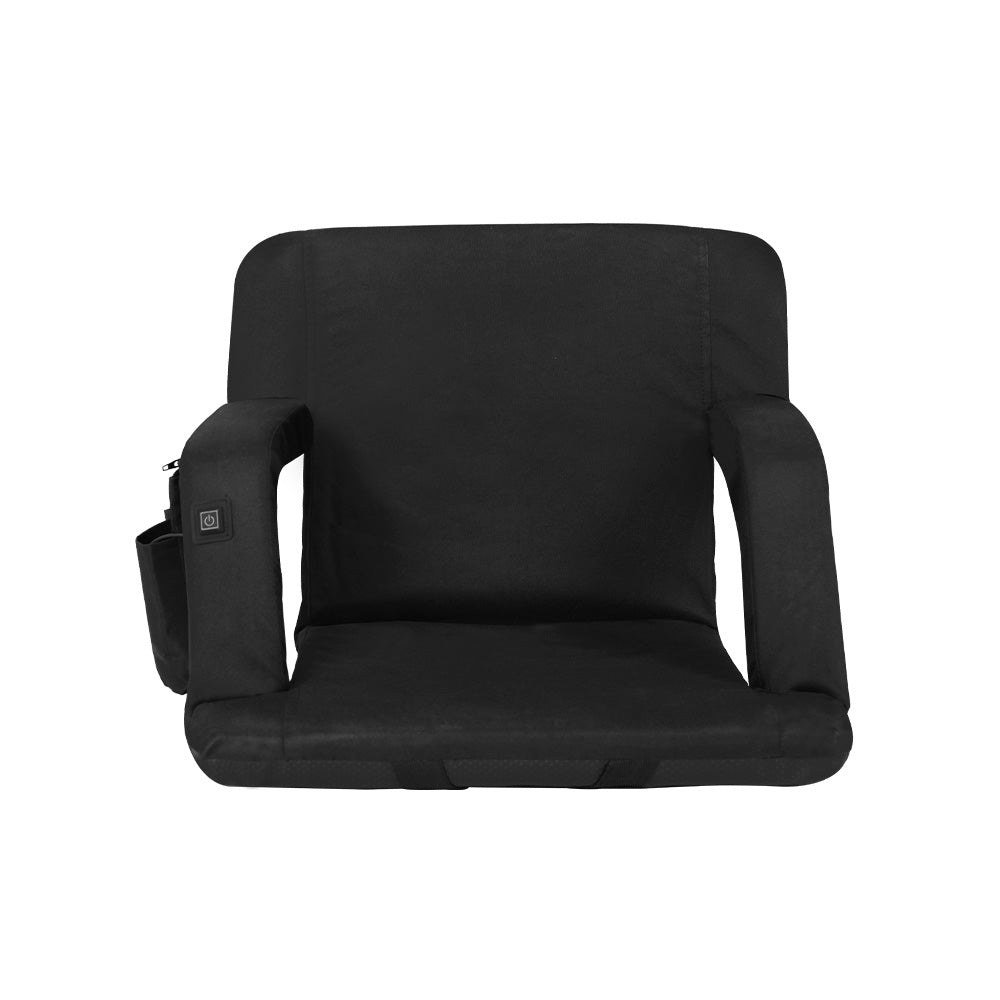 Artiss Heated Floor Recliner Sofa Bed Black