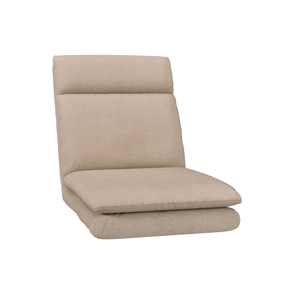 5-Position Reclining Floor Lounge Sofa 1 Seater Beige - Artiss