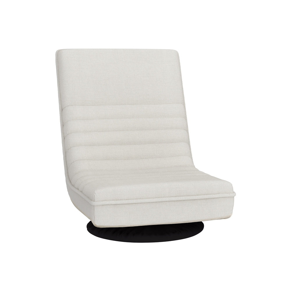 Artiss Swivel Foldable Floor Lounge Sofa White Linen