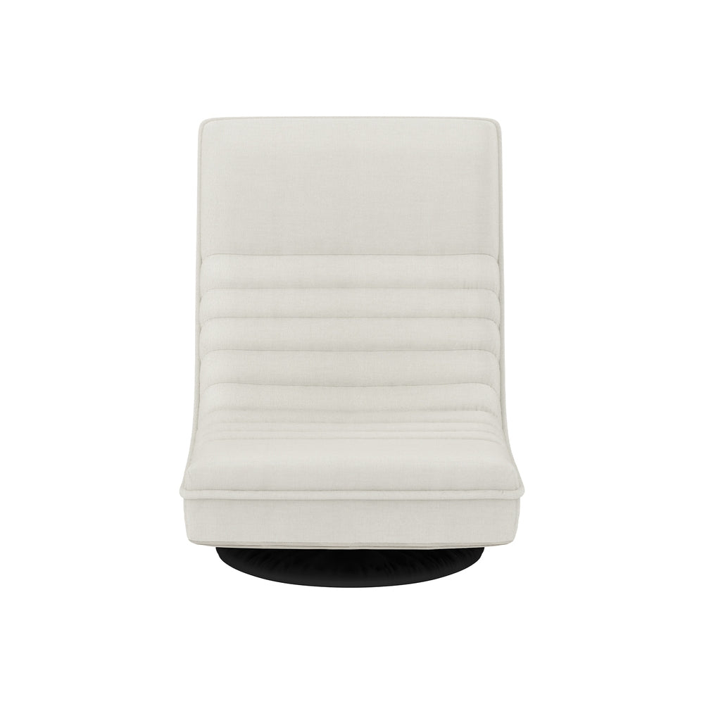 Artiss Swivel Foldable Floor Lounge Sofa White Linen