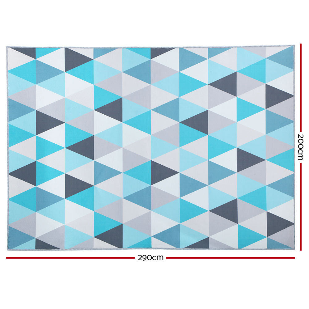 Tria Large Area Rug 200x290cm Soft Short Pile Modern