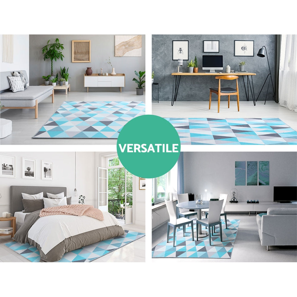 Tria Large Area Rug 200x290cm Soft Short Pile Modern