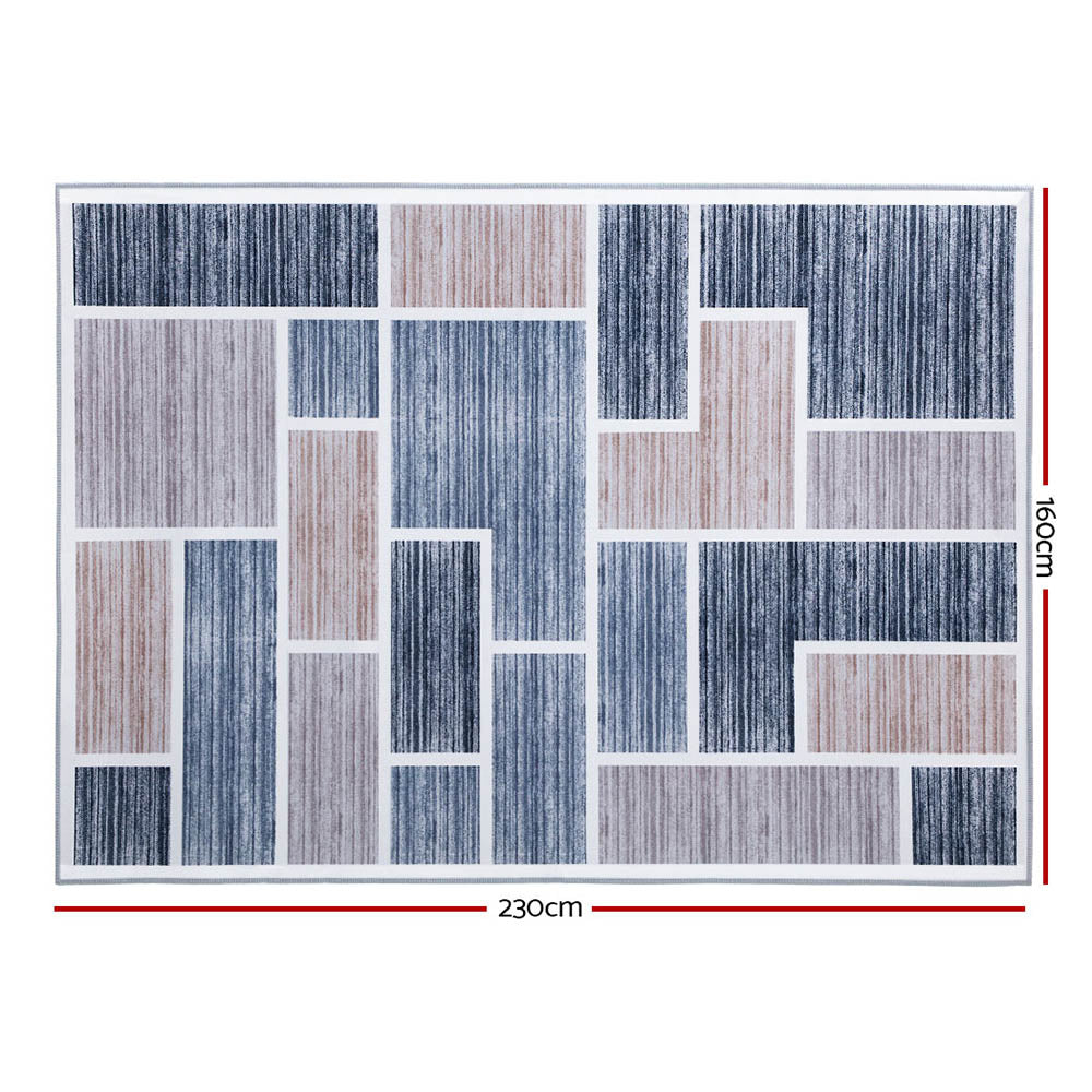 Oblo 160x230cm Area Rug Soft Short Pile Modern Grey