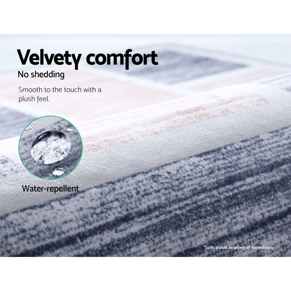 Oblo 160x230cm Area Rug Soft Short Pile Modern Grey