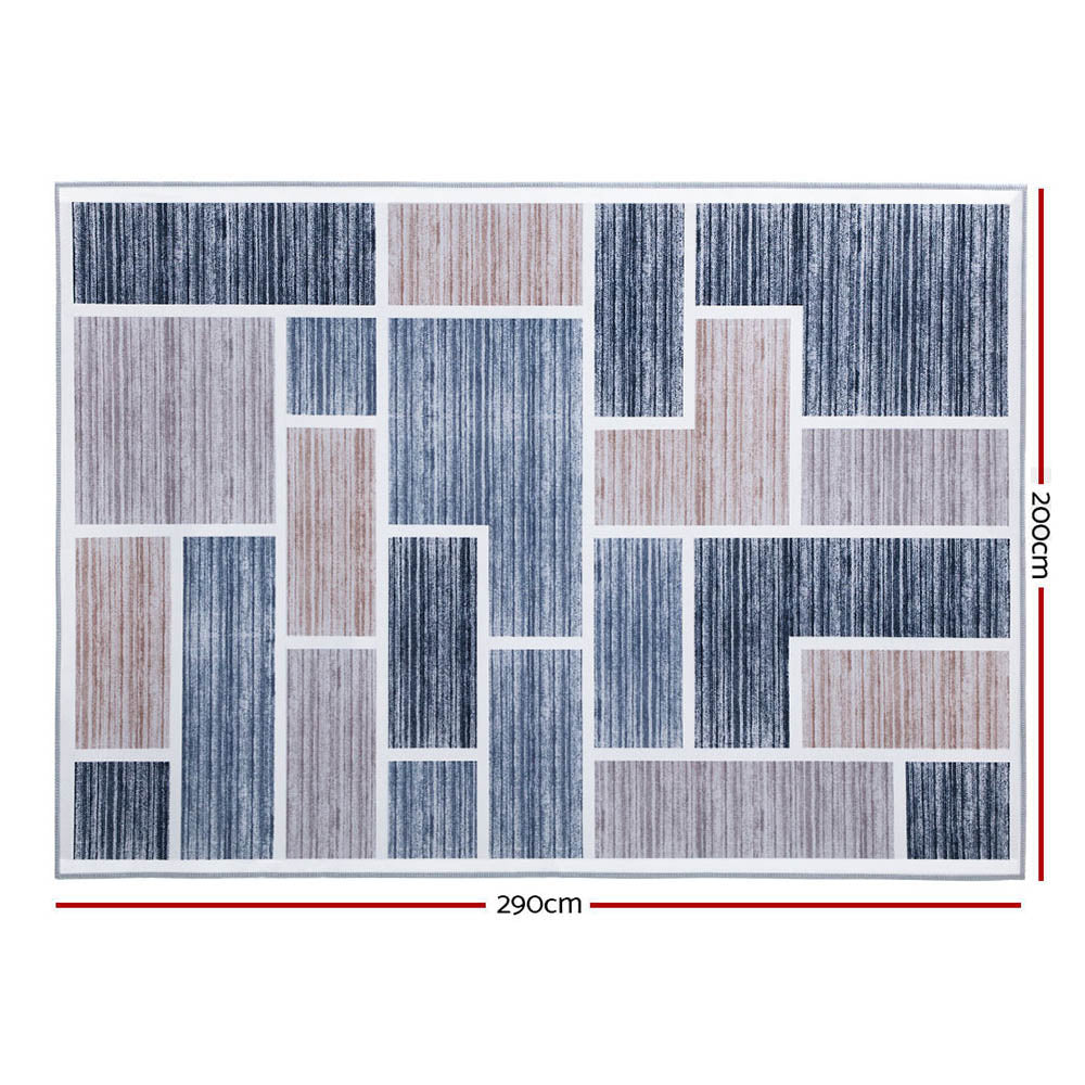 Oblo 200x290cm Floor Rug Short Pile Modern Grey