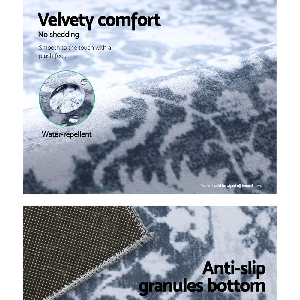 Fafi 160x230cm Large Modern Area Rug Soft Short Pile Blue