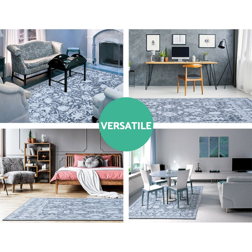 Fafi 160x230cm Large Modern Area Rug Soft Short Pile Blue