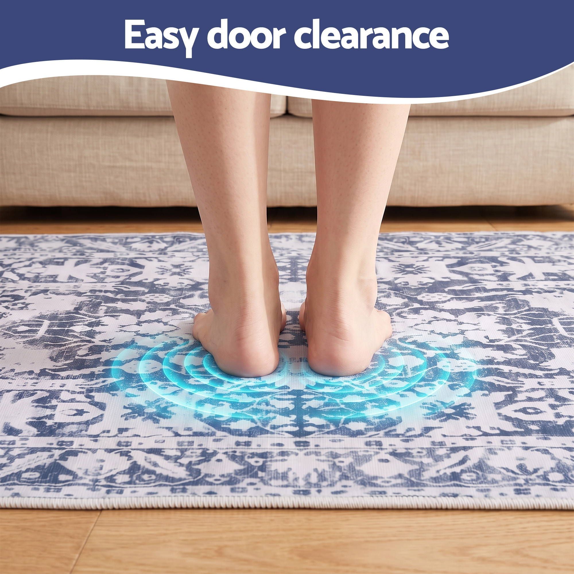 Artiss 60 x 300 cm Runner Rugs for Hallway Bedroom Pad-Free Dense Dot Backing Stops Slipping & Robot Vacuum Friendly, Vintage Carpet for Reading Nook Dining Area, 100% Polyester Washable