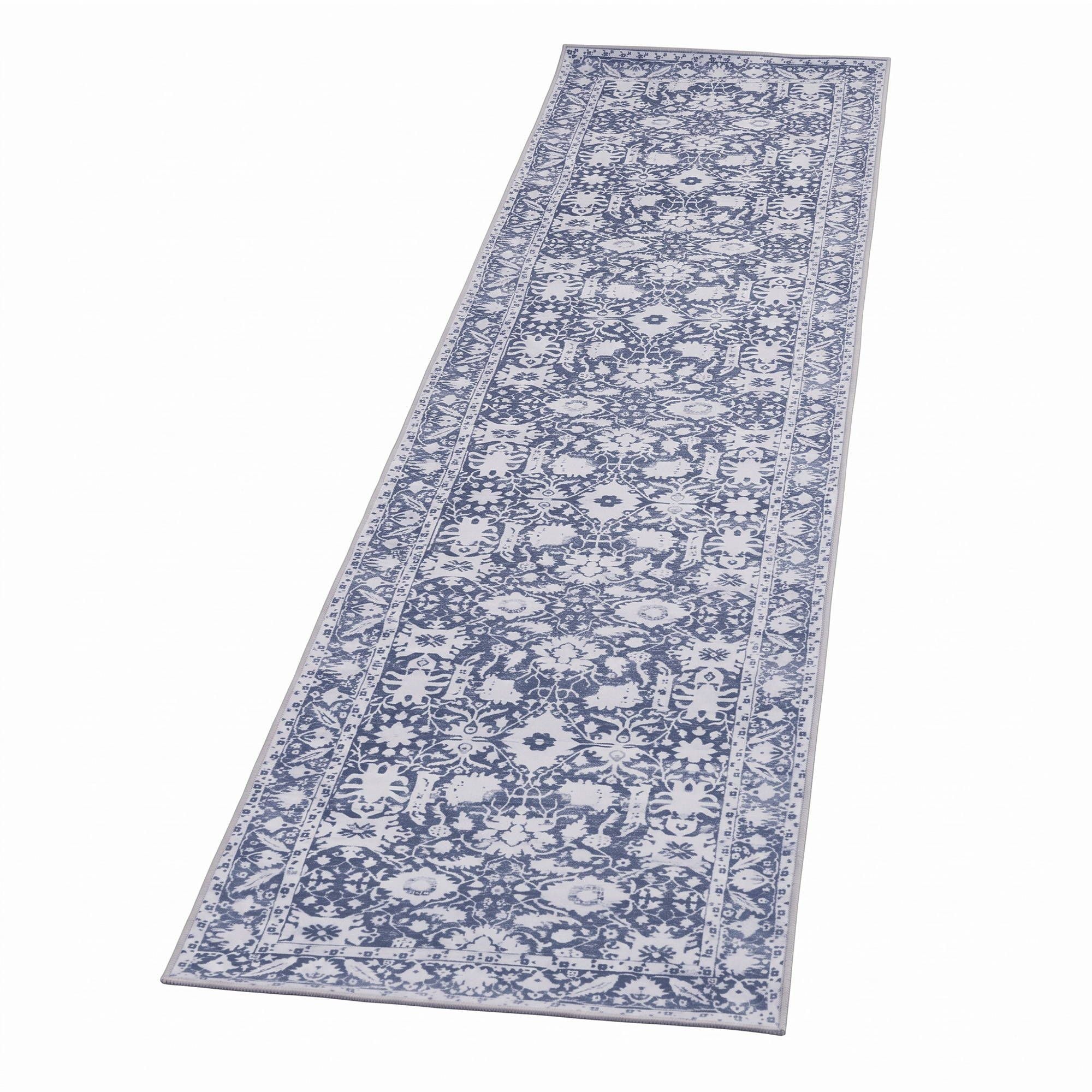 Artiss 60 x 300 cm Runner Rugs for Hallway Bedroom Pad-Free Dense Dot Backing Stops Slipping & Robot Vacuum Friendly, Vintage Carpet for Reading Nook Dining Area, 100% Polyester Washable