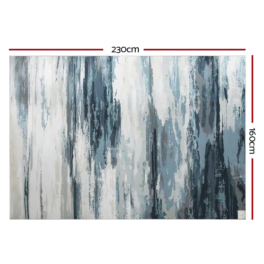 Poca 160x230cm Large Washable Area Rug Short Pile Velvet Feel
