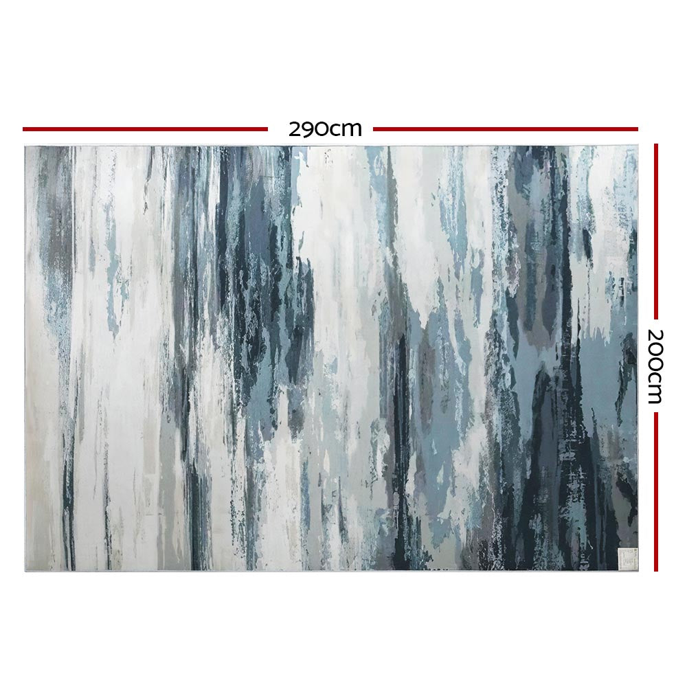 Poca 200x290cm Large Washable Area Rug Short Pile Velvet Feel