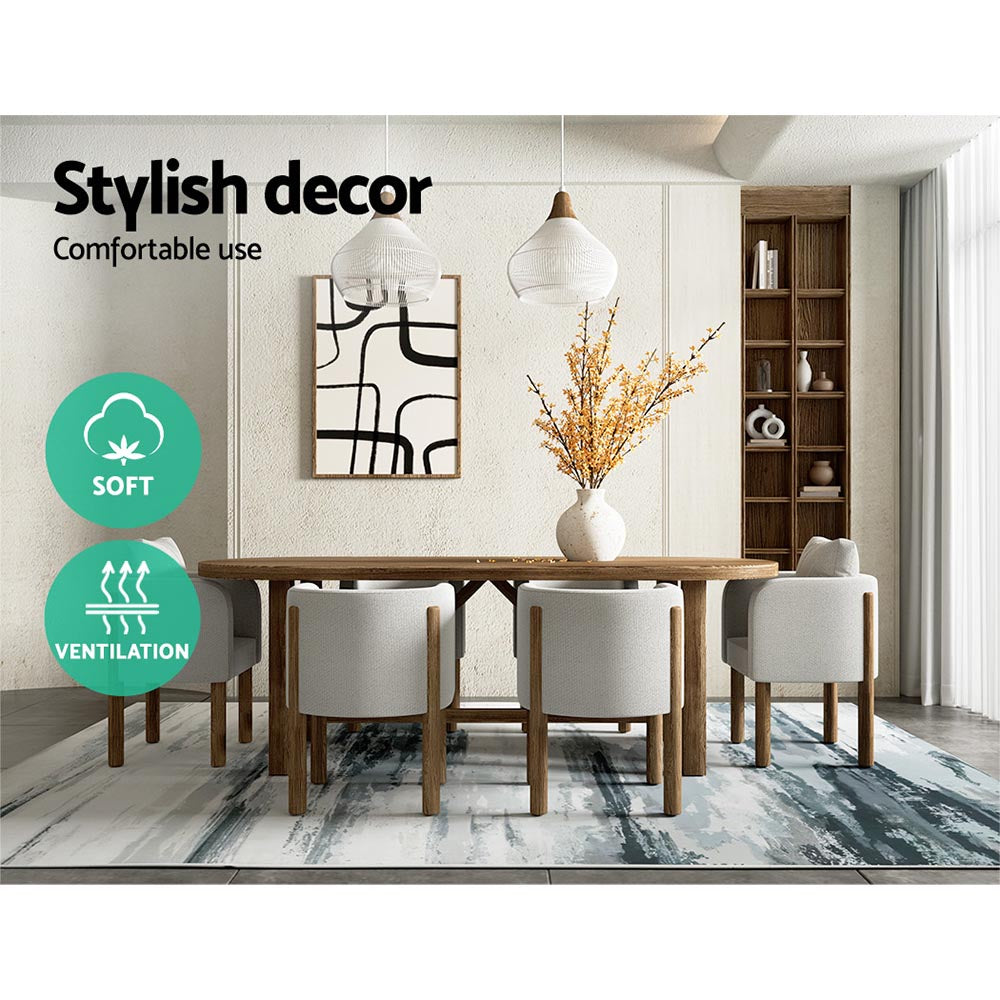 Poca 200x290cm Large Washable Area Rug Short Pile Velvet Feel