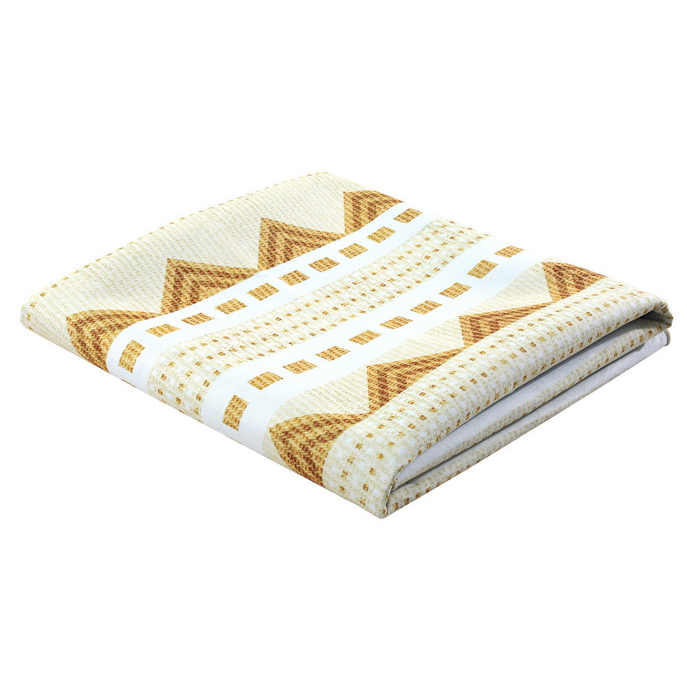 Ella Large Area Rug 200x290cm Washable Bohemian Yellow/White