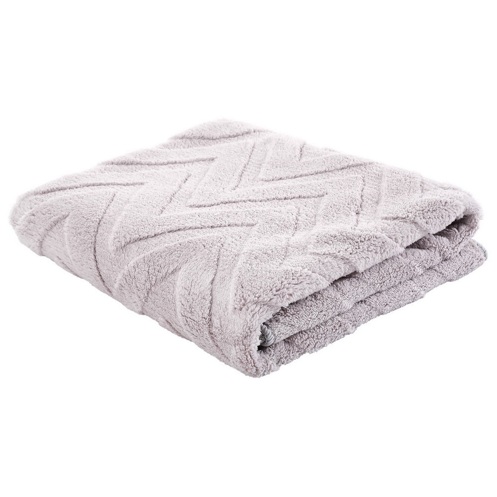 Azul 120x160cm Area Rug Washable Microfiber Ripple Pinkish Grey