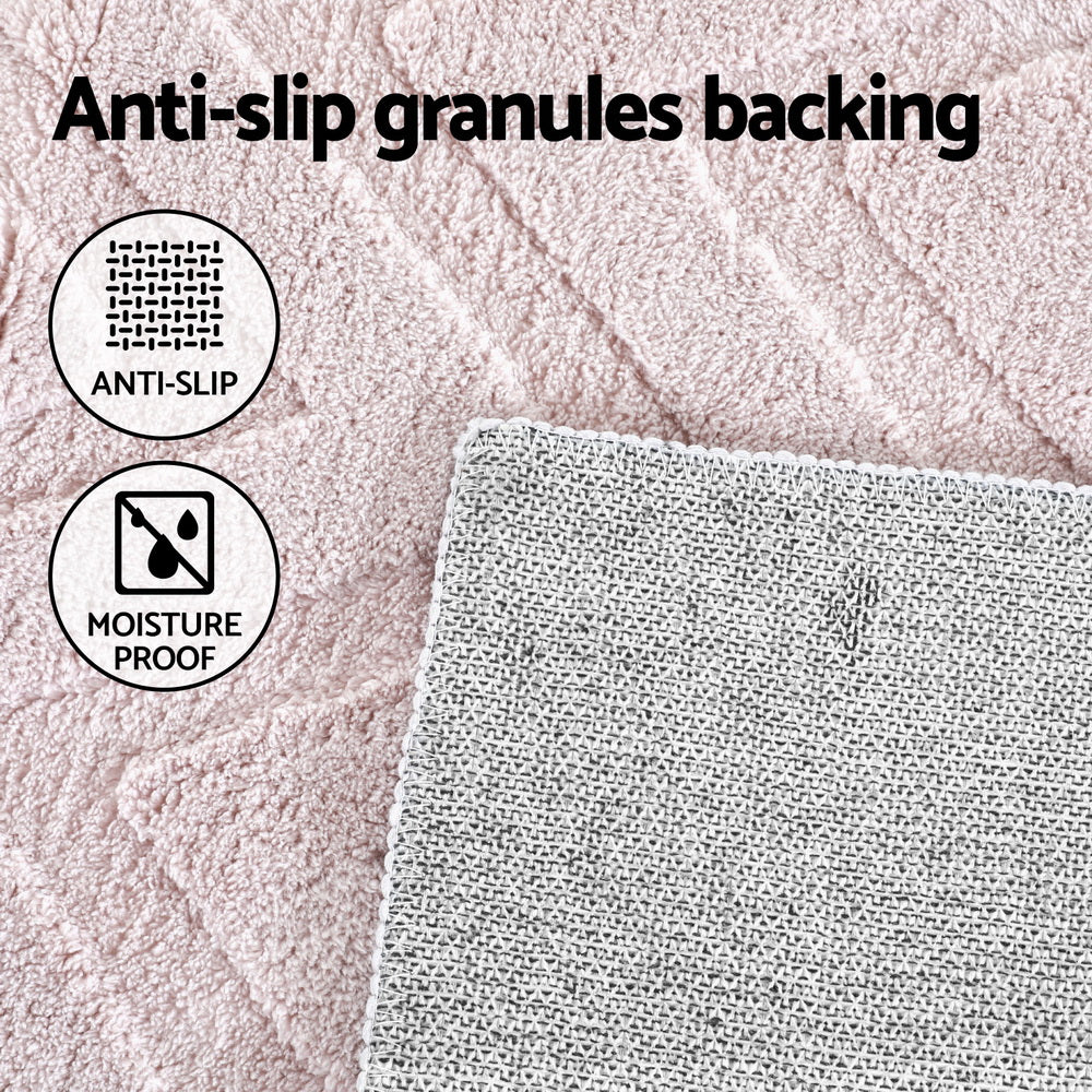Azul 120x160cm Area Rug Washable Microfiber Ripple Pinkish Grey