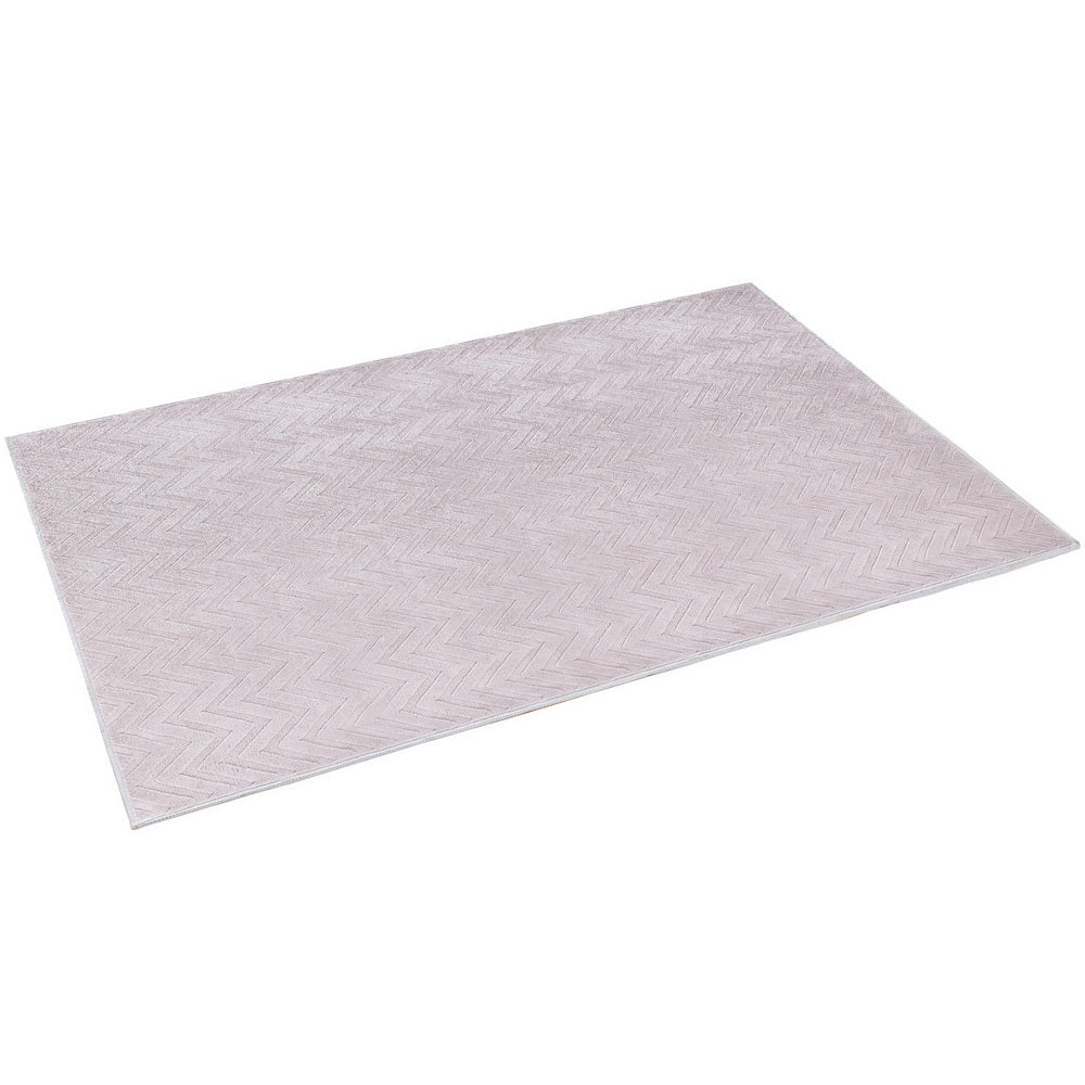 Azul Large 200x290cm Washable Ripple Rug Pinkish Grey