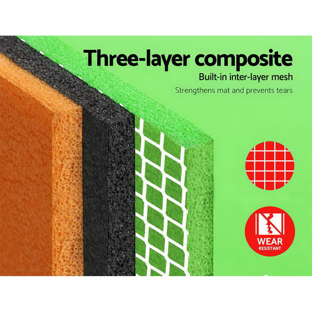 Weisshorn 2.7m Floating Water Mat Foam Pad Orange/Black/Green