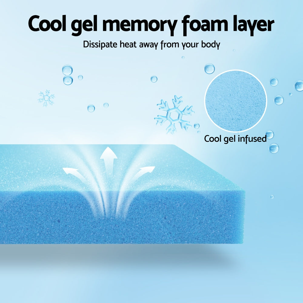 Noble Single Cool Gel Memory Foam Mattress 15cm Charcoal