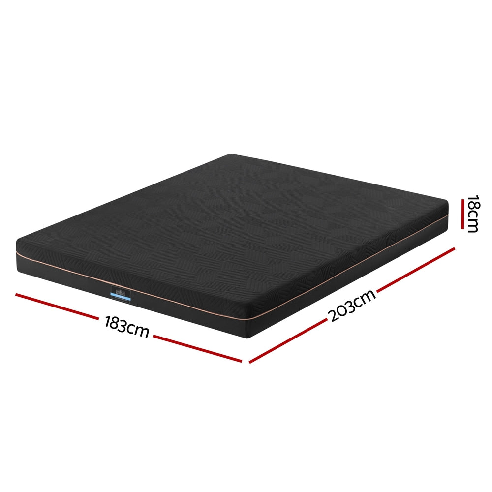 SHADOW King Memory Foam Mattress 18cm Green Tea Cool Gel