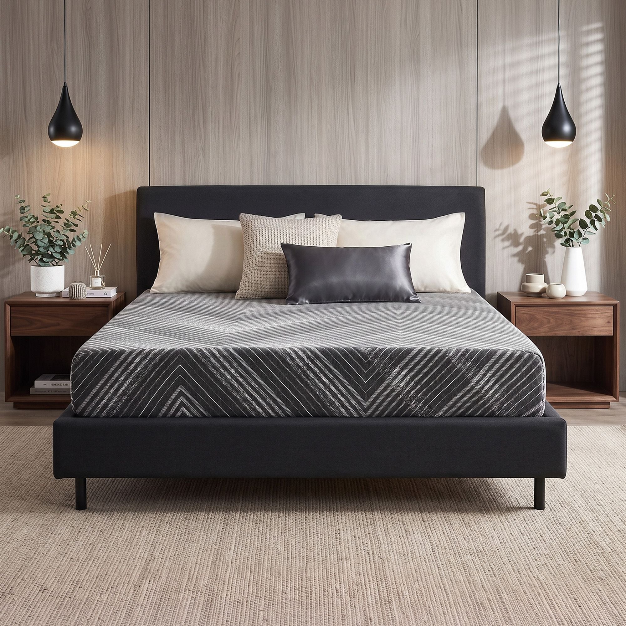 Giselle 25cm Double Memory Foam Mattress Gel Infused Foam Removable Cover