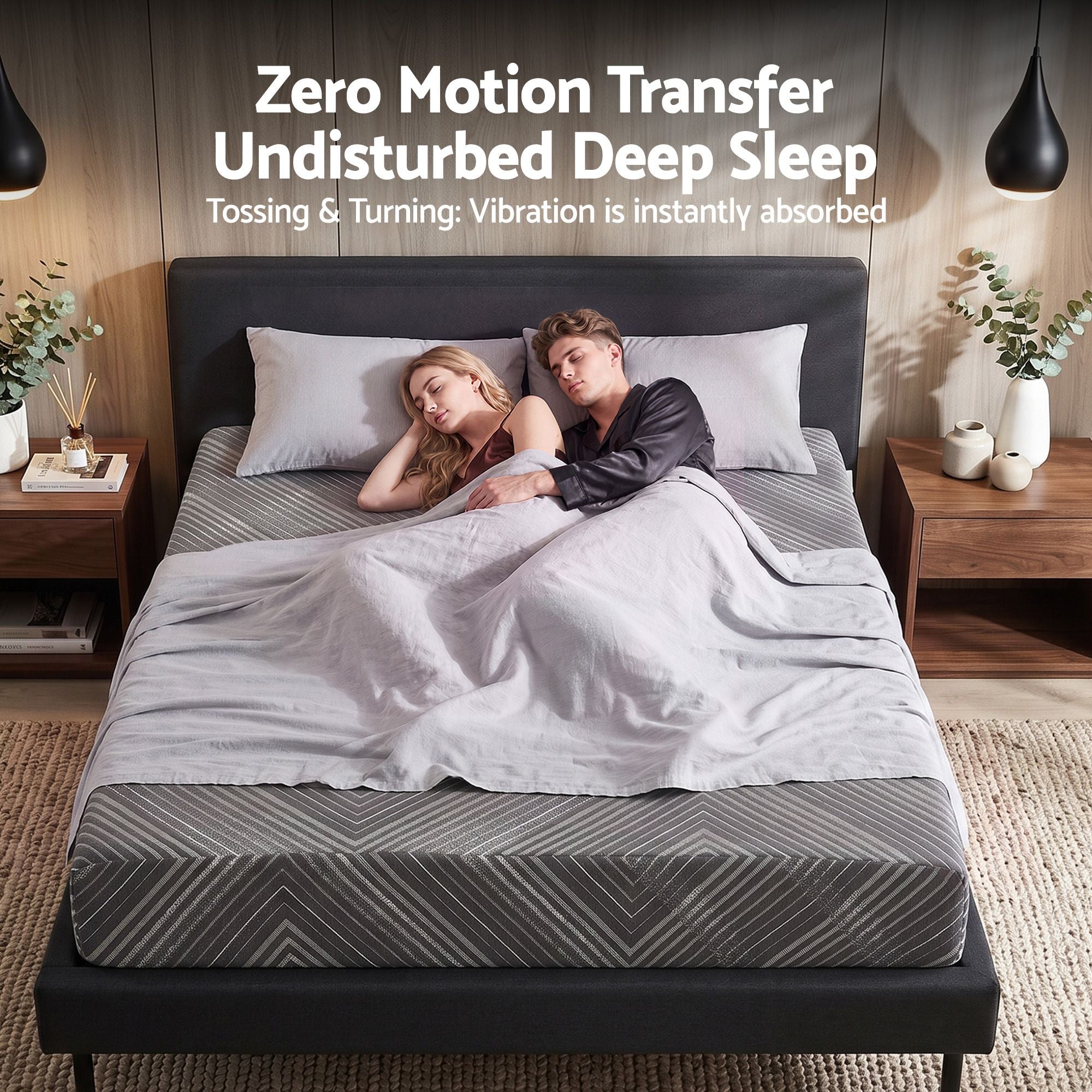 Giselle 25cm Queen Memory Foam Mattress Gel Infused Foam Removable Cover