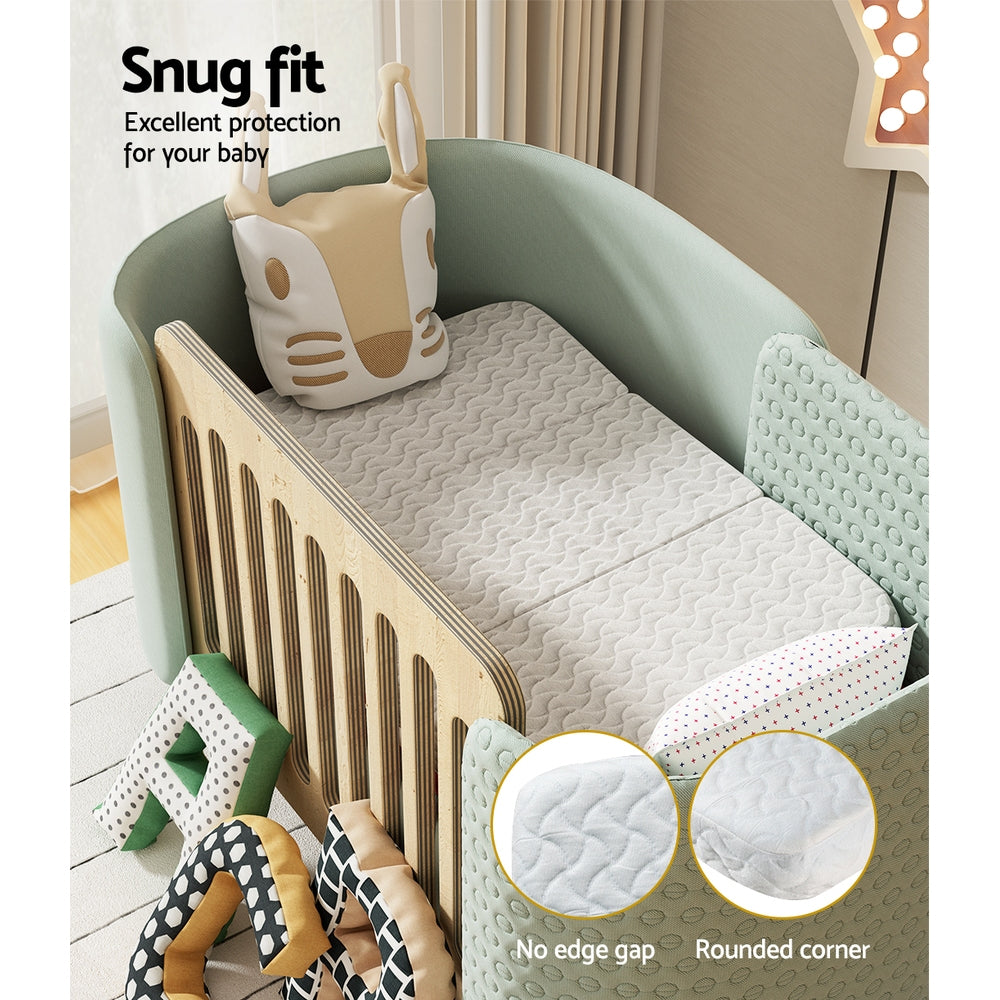 Giselle Bedding Cot Mattress Foldable Foam Cool Gel White