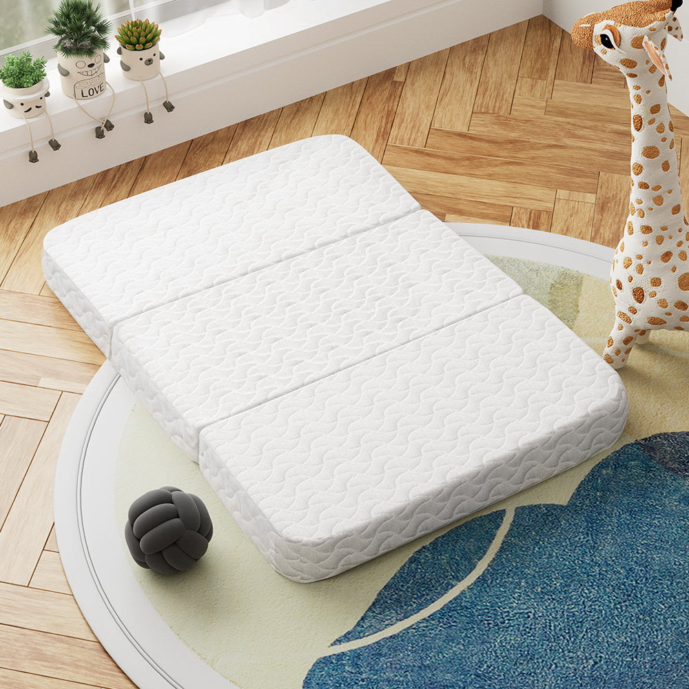 Giselle Bedding Cot Mattress Foldable Foam Cool Gel White