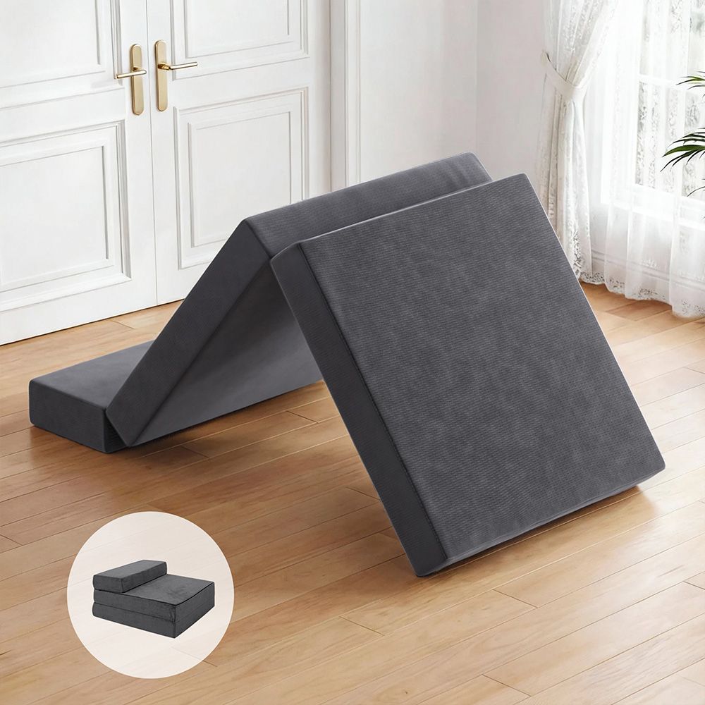 Giselle Bedding Foldable Foam Mattress Single Grey