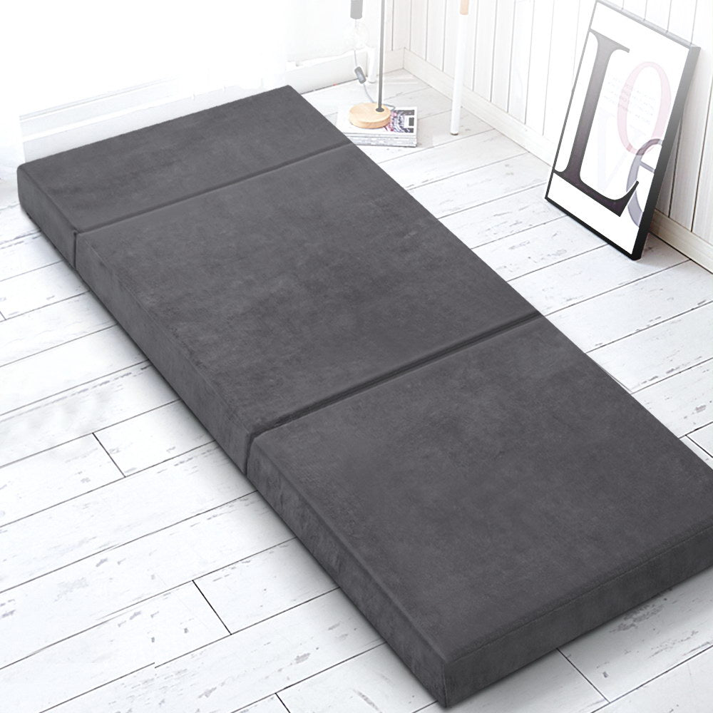 Giselle Single Foldable Foam Mattress Grey