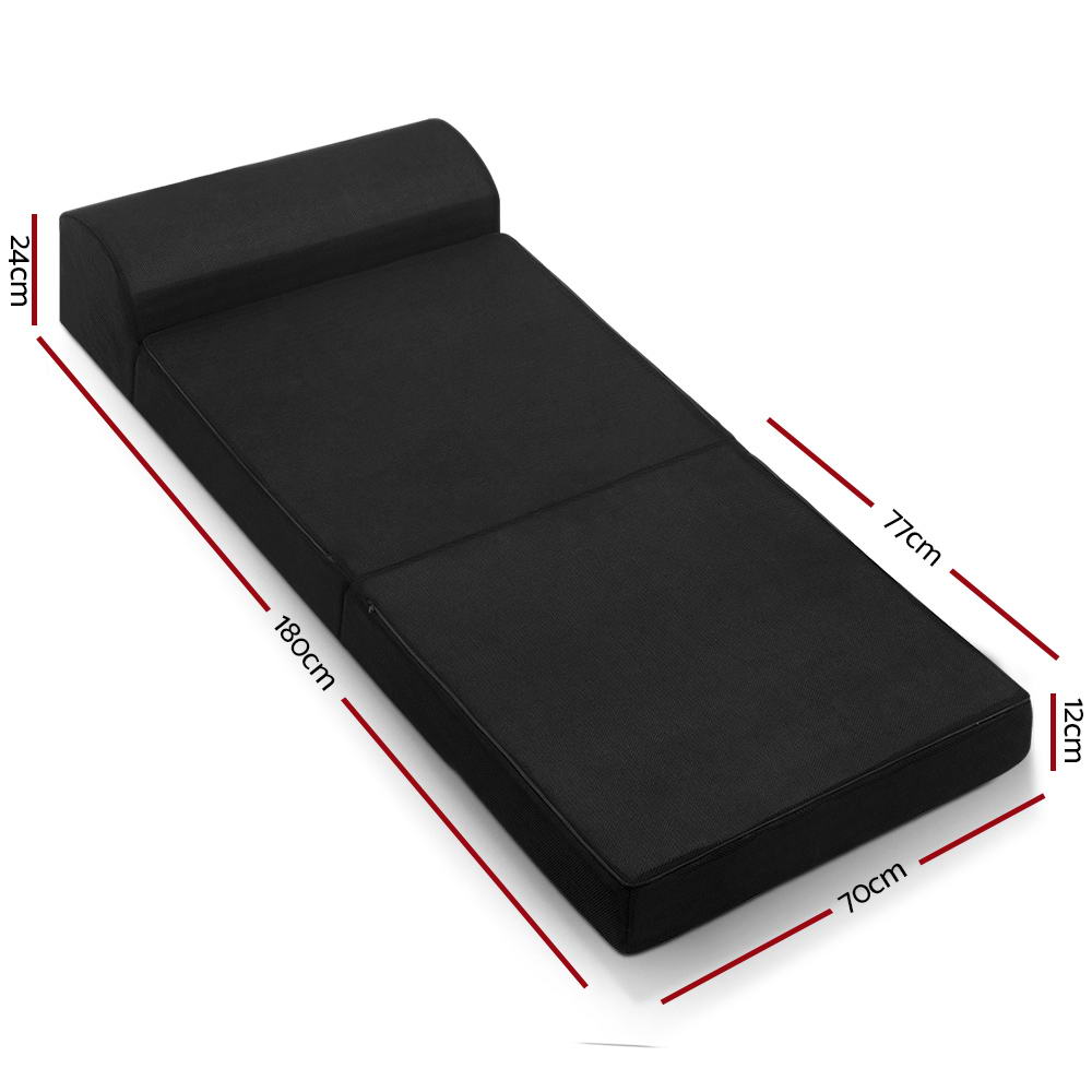 Giselle Bedding Foldable Foam Mattress Black