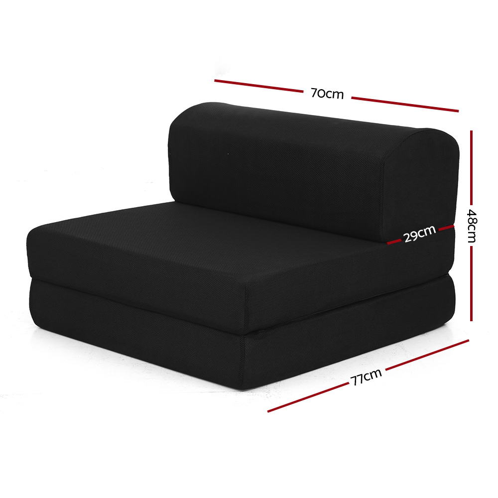 Giselle Bedding Foldable Foam Mattress Black