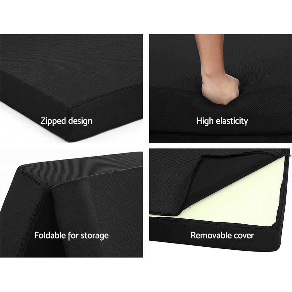 Giselle Bedding Foldable Foam Mattress Black