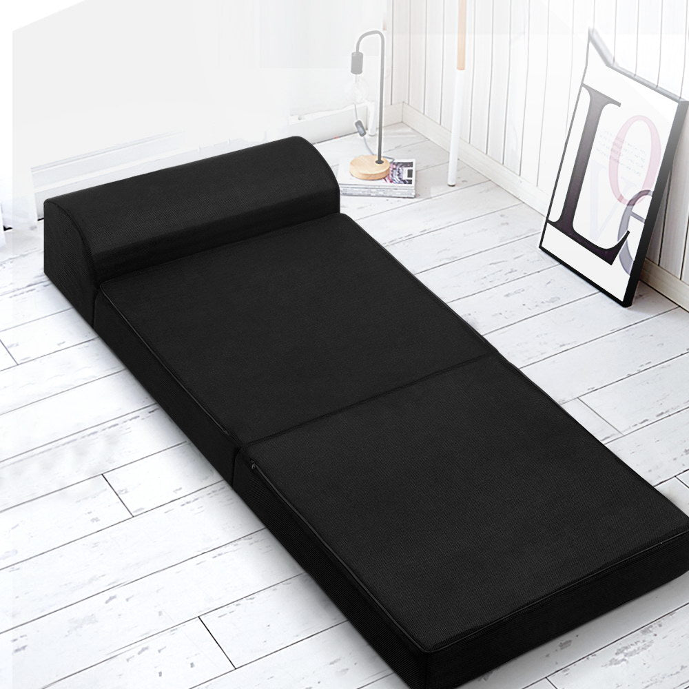 Giselle Bedding Foldable Foam Mattress Black