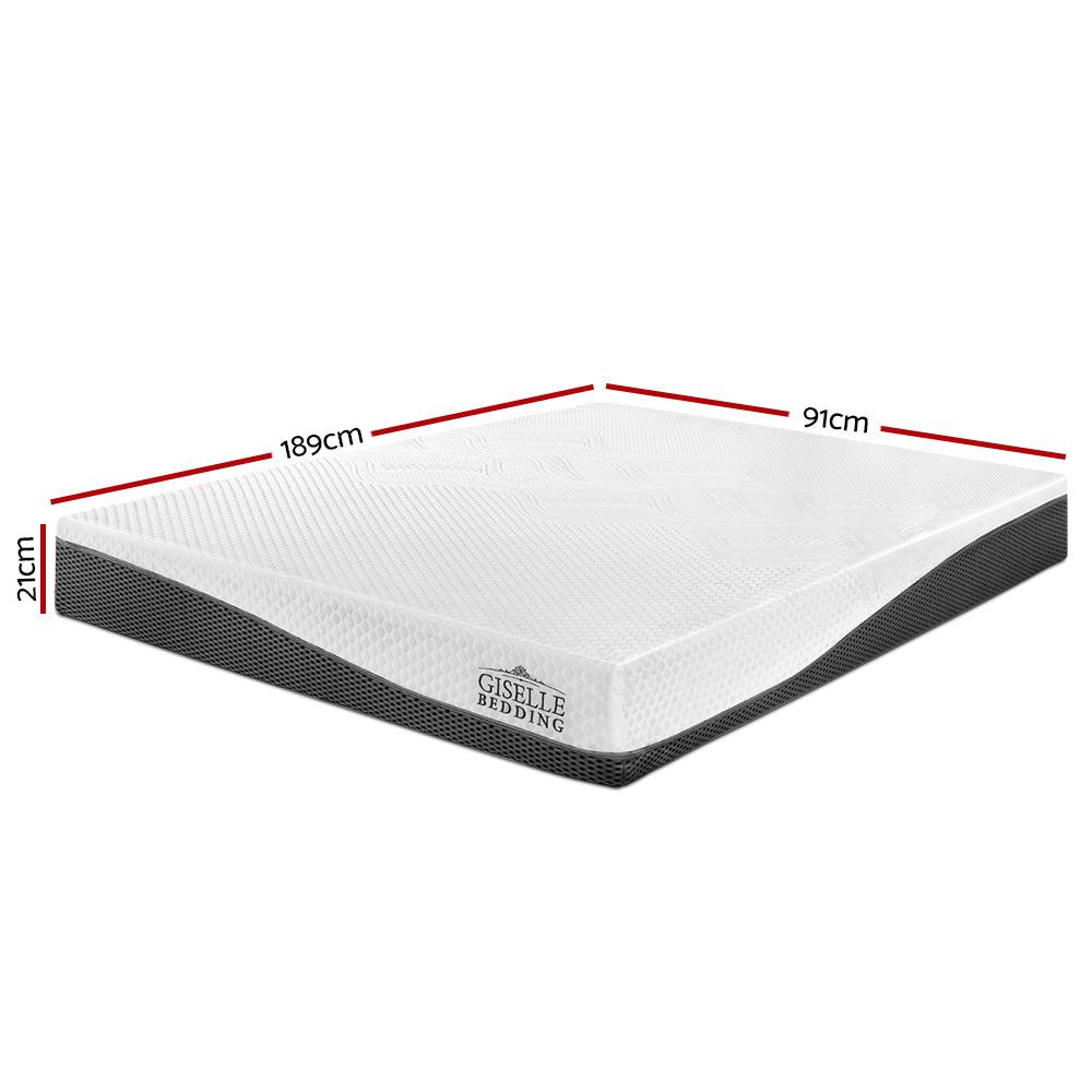 Mona Single Memory Foam Mattress Cool Gel Non Spring 21cm
