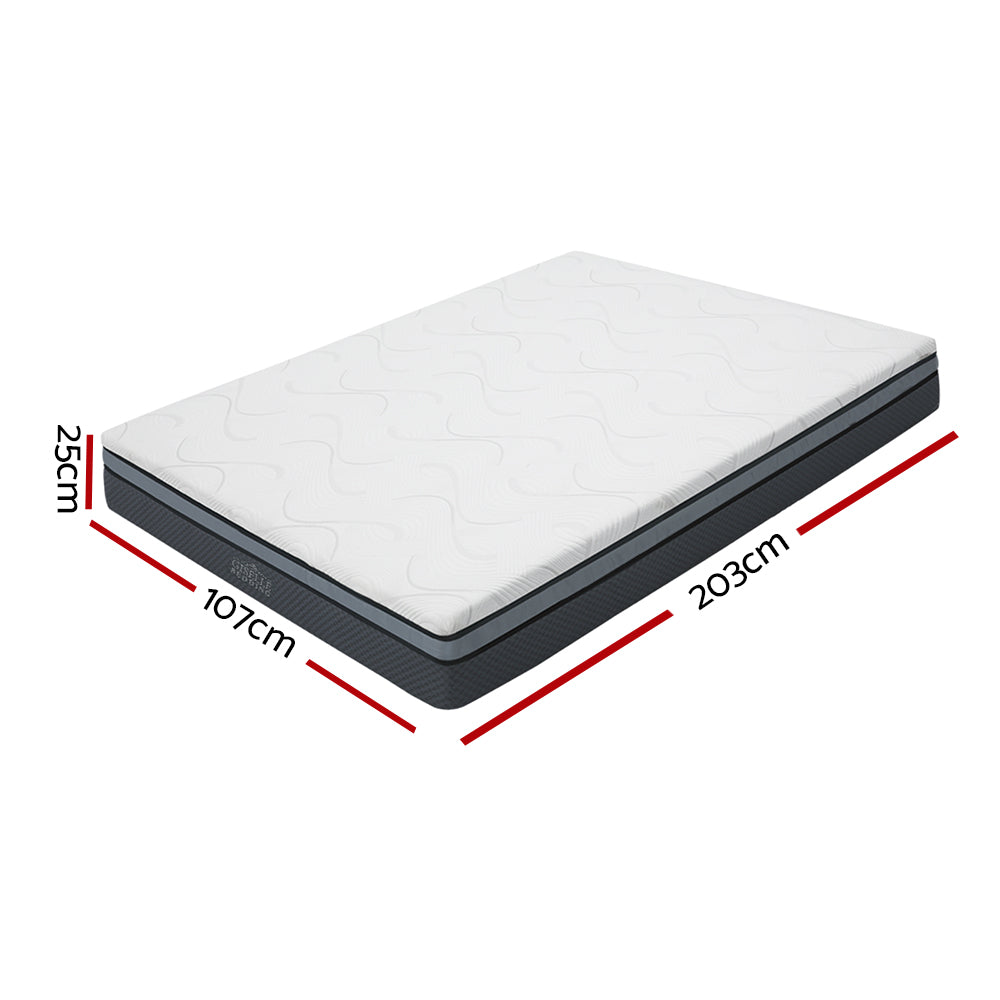 Belle King Single Mattress Cool Gel Memory Foam 25cm