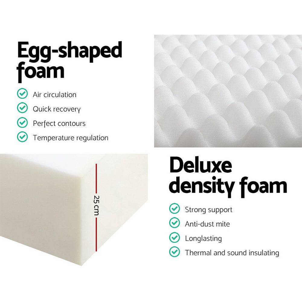 Belle King Single Mattress Cool Gel Memory Foam 25cm