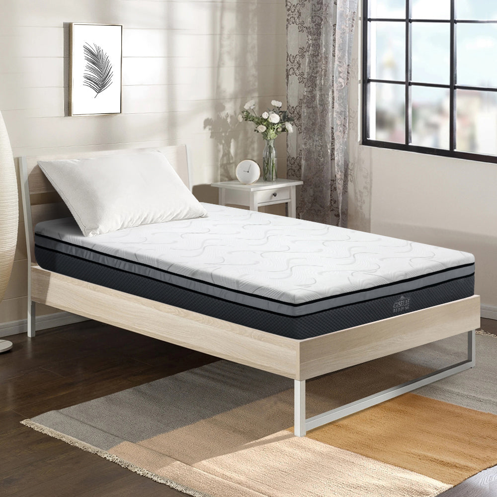 Belle King Single Mattress Cool Gel Memory Foam 25cm