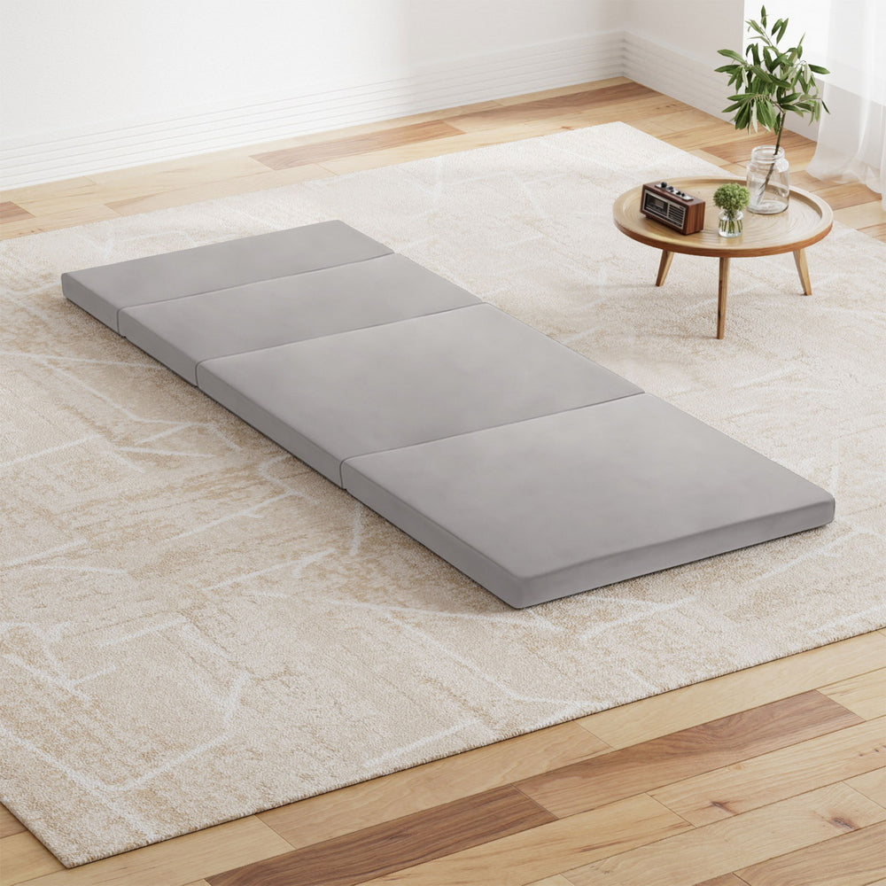 Giselle 4-Fold Foldable Mattress Sofa Bed Grey