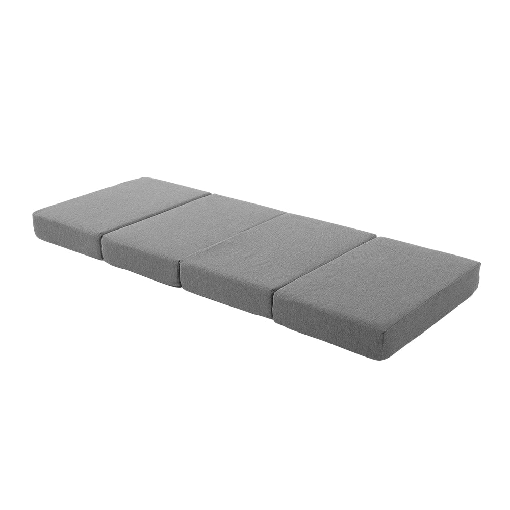 Giselle Single Folding Foam Mattress Convertible Sofa Grey