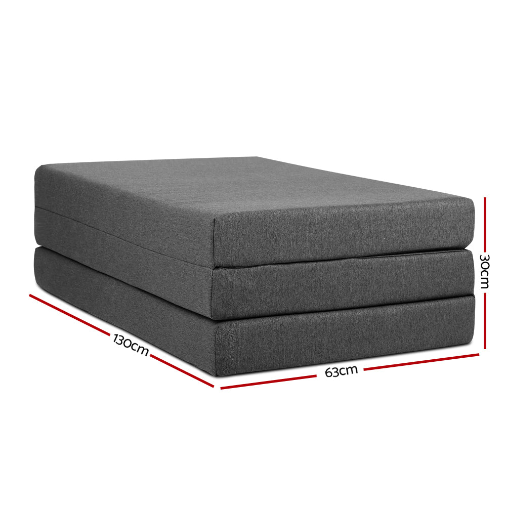 Giselle Double Foldable Foam Mattress Grey