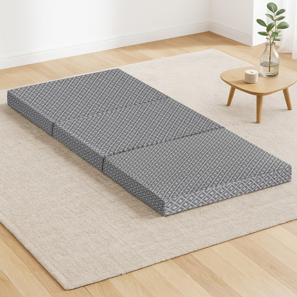 Giselle Trifold Memory Foam Sofa Bed Mattress Grey