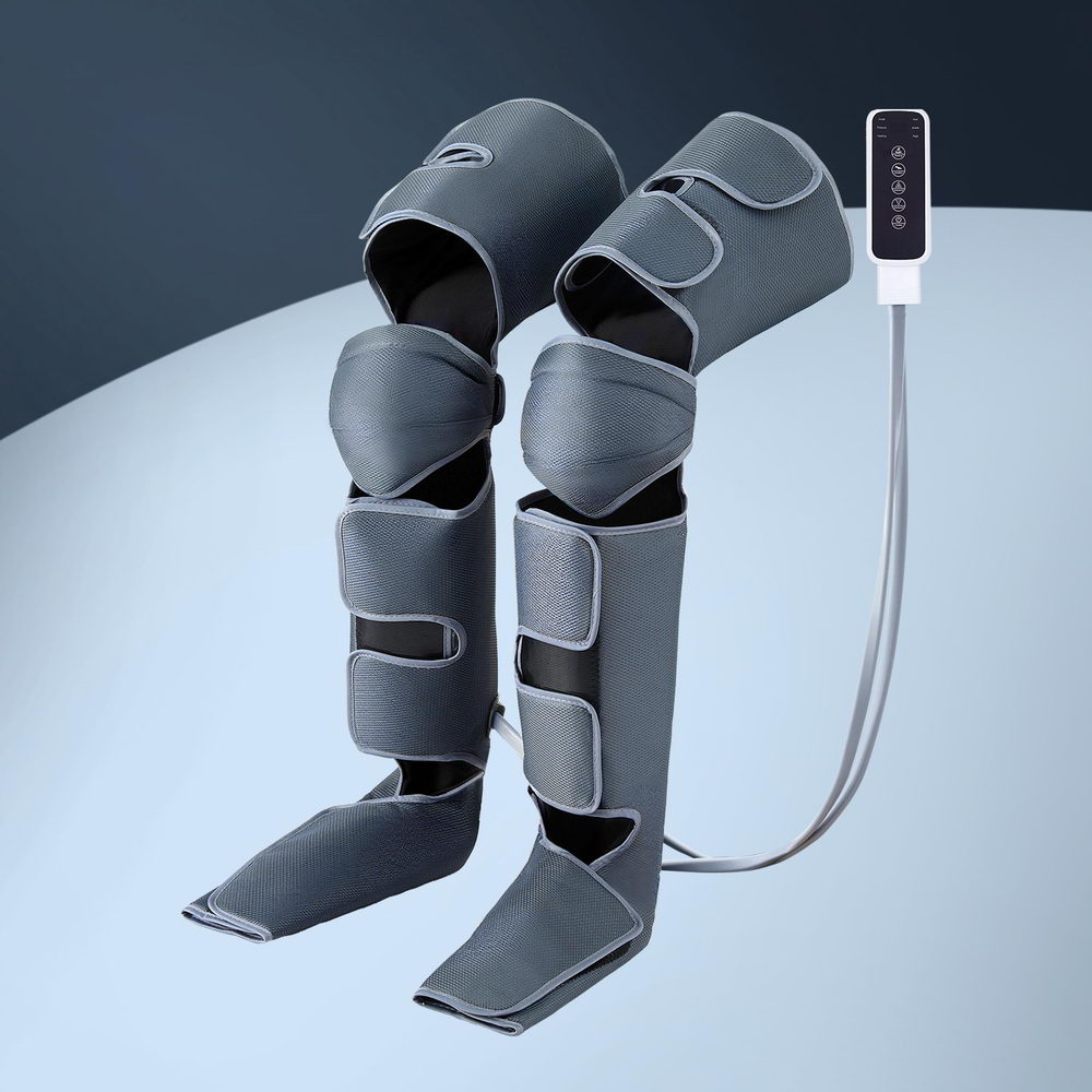 Livemor Leg and Knee Massager Air Compression Heating Grey