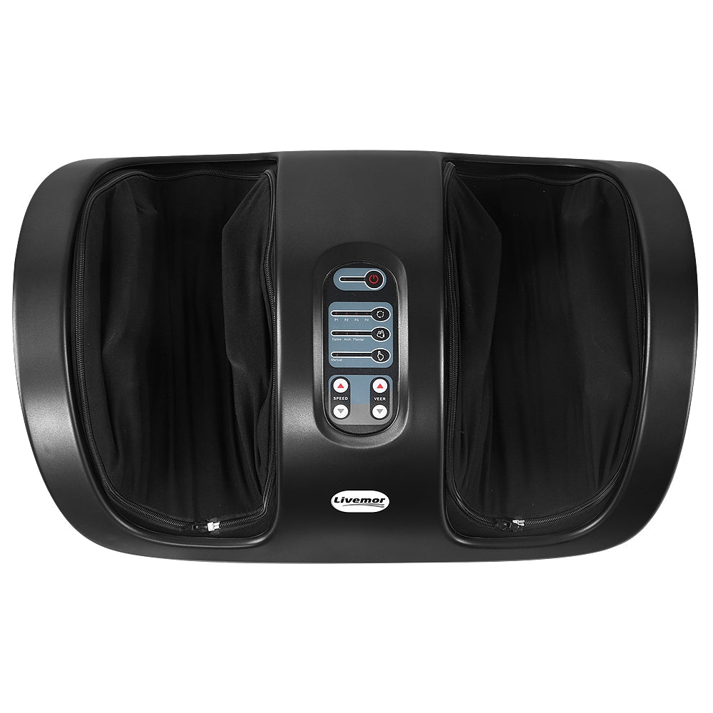 Livemor Electric Shiatsu Foot Massager Roller Kneading Black