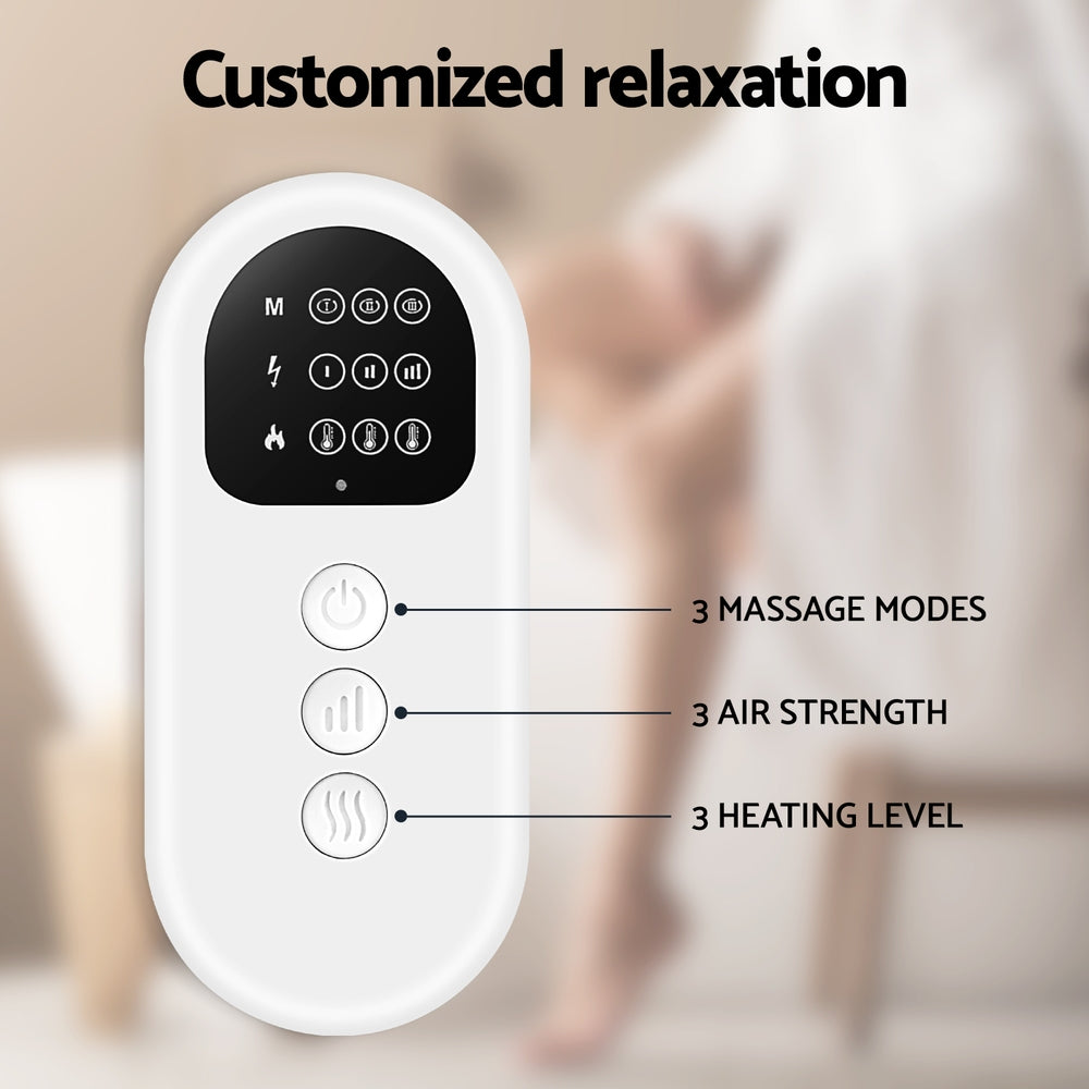 Livemor Calf Massager Heated Air Compression Cordless Grey